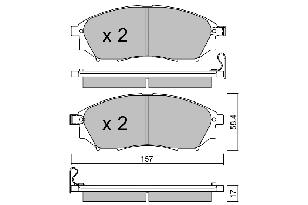 Kit de plaquettes de frein, frein à disque AISIN BPRE-1011