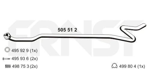 Tuyau d'échappement ERNST 505512