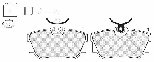 Kit de plaquettes de frein, frein à disque FIT FP0877E