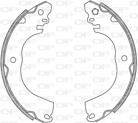 Jeu de mâchoires de frein OPEN PARTS BSA2238.00