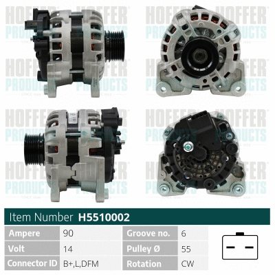 Alternateur HOFFER H5510002