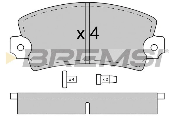 Kit de plaquettes de frein, frein à disque BREMSI BP2018