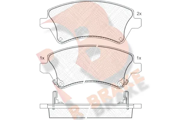 Kit de plaquettes de frein, frein à disque R BRAKE RB1513