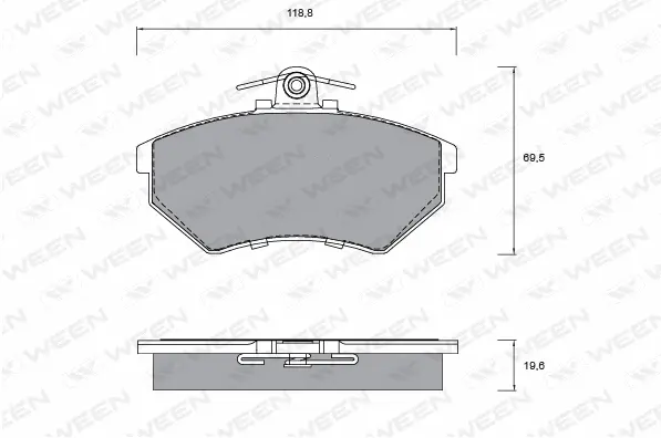 Kit de plaquettes de frein, frein à disque WEEN 151-1256