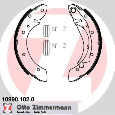 Jeu de mâchoires de frein ZIMMERMANN 10990.102.0