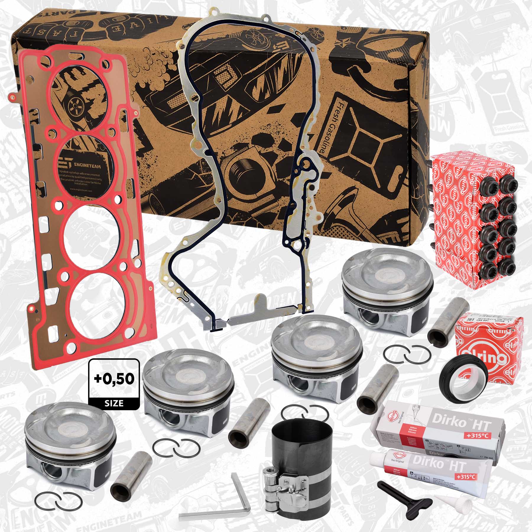 Kit de pistons ET ENGINETEAM PM009750ET