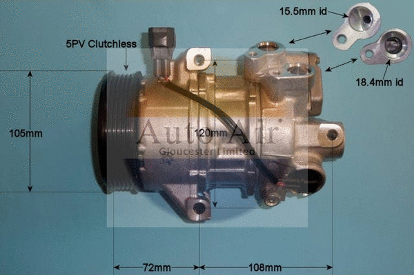Compresseur, climatisation AUTO AIR GLOUCESTER 14-7004