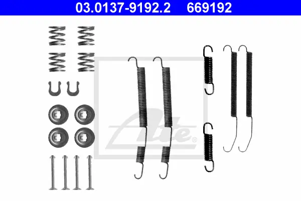 Kit d'accessoires, mâchoire de frein ATE-APAC 03.0137-9192.2