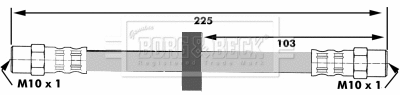 Flexible de frein BORG & BECK BBH6025