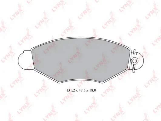 Kit de plaquettes de frein, frein à disque LYNXAUTO BD-6309