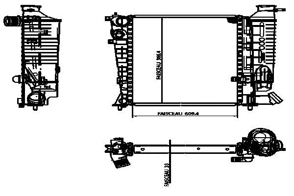Radiateur, refroidissement du moteur ORDONEZ 1020851809