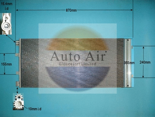 Condenseur, climatisation AUTO AIR GLOUCESTER 16-9945