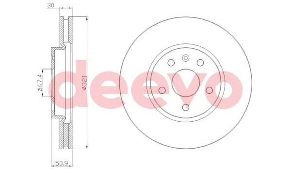 Disque de frein DEEVO BD21640
