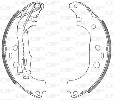 Jeu de mâchoires de frein OPEN PARTS BSA2115.00