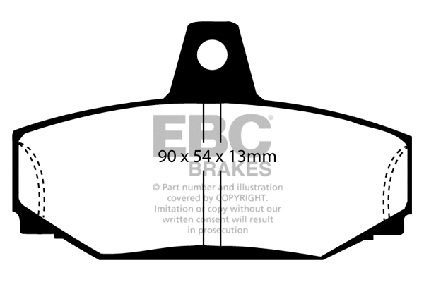 Kit de plaquettes de frein, frein à disque EBC Brakes DP3793C