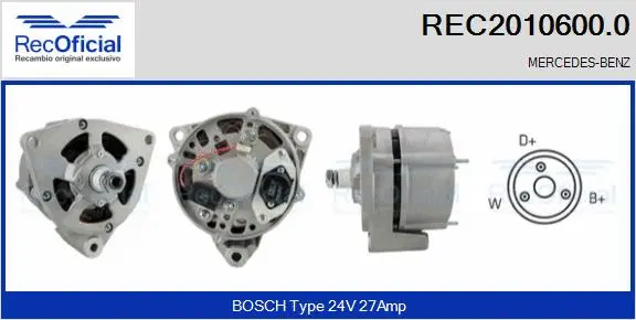Alternateur RECOFICIAL REC2010600.0