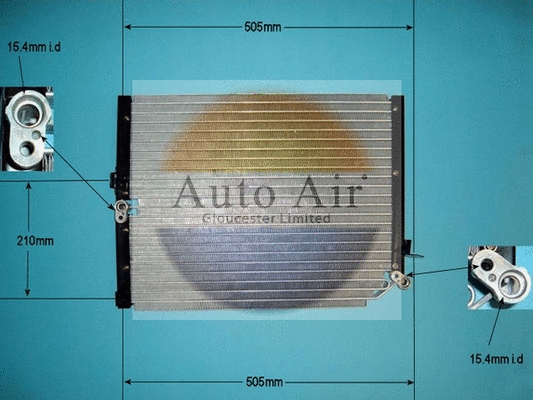 Condenseur, climatisation AUTO AIR GLOUCESTER 16-1008