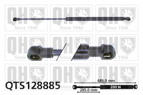 Vérin, capot-moteur QUINTON HAZELL QTS128885