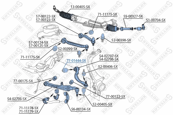 Suspension, bras de liaison STELLOX 77-01444-SX
