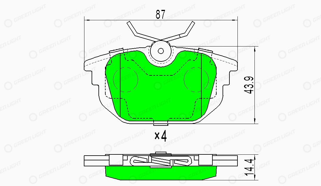 Kit de plaquettes de frein, frein à disque Automotive Adriado GLBP0293