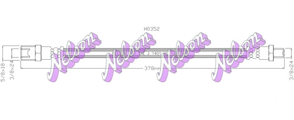 Flexible de frein KAWE H0352