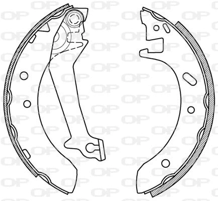 Jeu de mâchoires de frein OPEN PARTS BSA2170.00