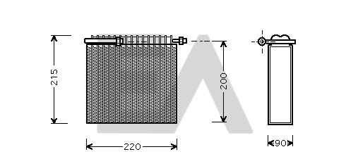 Évaporateur climatisation EACLIMA 43B25003