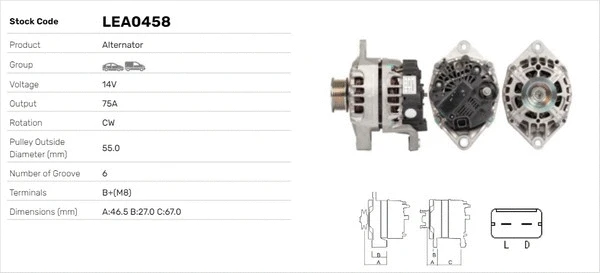 Alternateur LUSA LEA0458