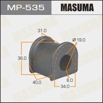 Coussinet de palier, stabilisateur MASUMA MP-535