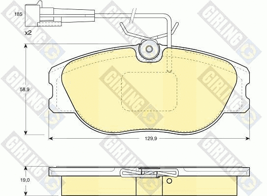 Kit de plaquettes de frein, frein à disque GIRLING 6110581