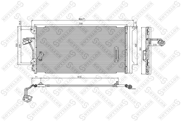 Condenseur, climatisation STELLOX 10-45182-SX