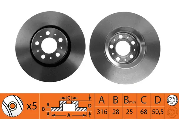 Disque de frein SB BR45108T