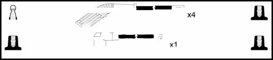 Kit de câbles d'allumage LEMARK HOES391