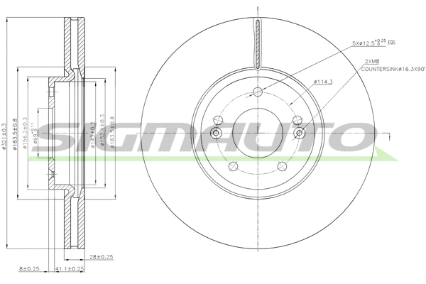 Disque de frein SIGMAUTO DBB631V