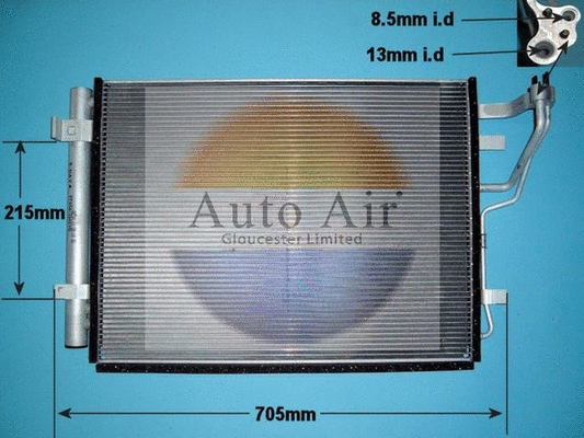 Condenseur, climatisation AUTO AIR GLOUCESTER 16-1096