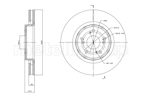 Disque de frein CIFAM 800-1829C