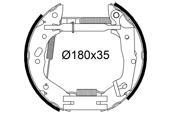 Jeu de mâchoires de frein VALEO 554942