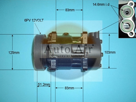 Compresseur, climatisation AUTO AIR GLOUCESTER 14-9686R