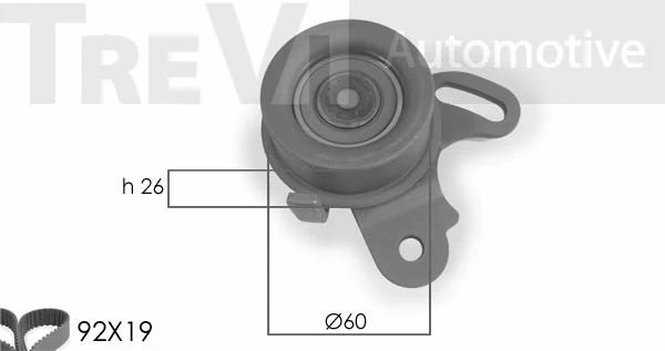 Kit de courroie crantée TREVI AUTOMOTIVE KD1032