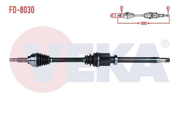 Arbre de transmission VEKA FD-8030