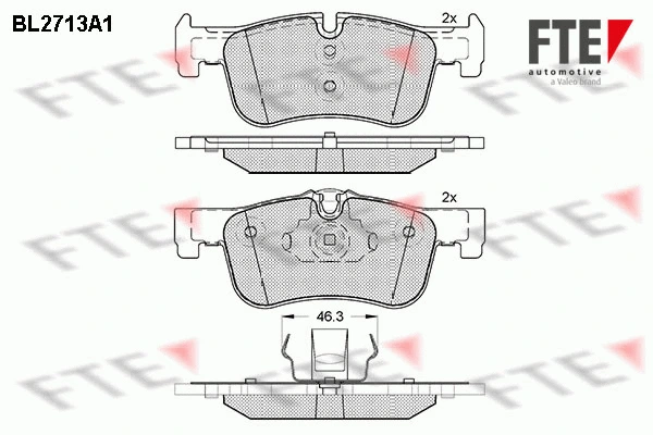Kit de plaquettes de frein, frein à disque FTE 9010939