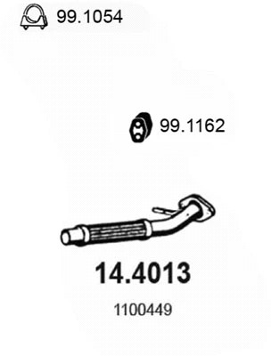 Tuyau d'échappement ASSO 14.4013