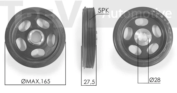 Poulie, vilebrequin TREVI AUTOMOTIVE PC1229