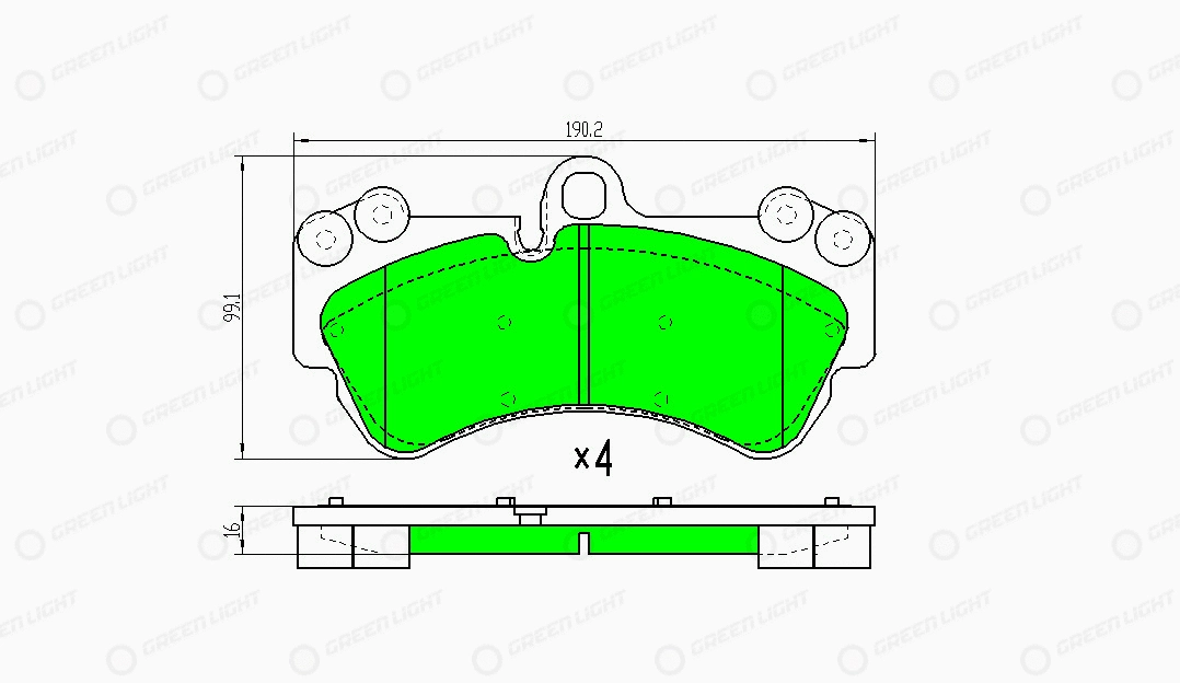 Kit de plaquettes de frein, frein à disque Automotive Adriado GLBP0364