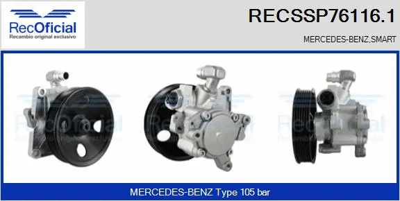 Pompe hydraulique, direction RECOFICIAL RECSSP76116.1