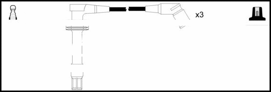 Kit de câbles d'allumage LEMARK HOES1049