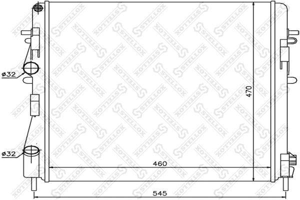 Radiateur, refroidissement du moteur STELLOX 10-26172-SX