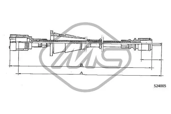 Câble flexible de commande de compteur Metalcaucho 82974