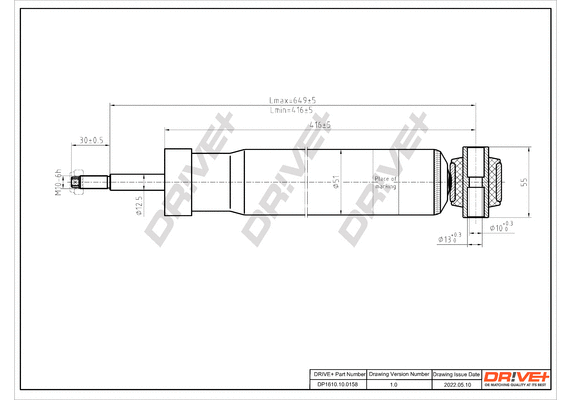 Amortisseur Dr!ve+ DP1610.10.0158