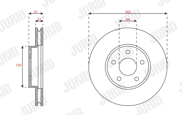 Disque de frein JURID 563663JC